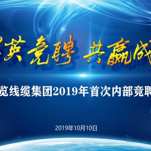 縱覽線纜集團2019年中層領導崗位競聘會圓滿成功