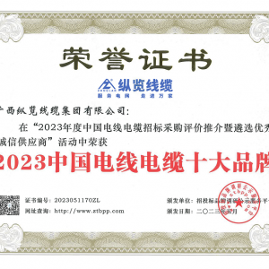 喜報(bào)！縱覽線纜集團(tuán)榮獲“2023中國電線電纜十大品牌”等多個(gè)獎項(xiàng)